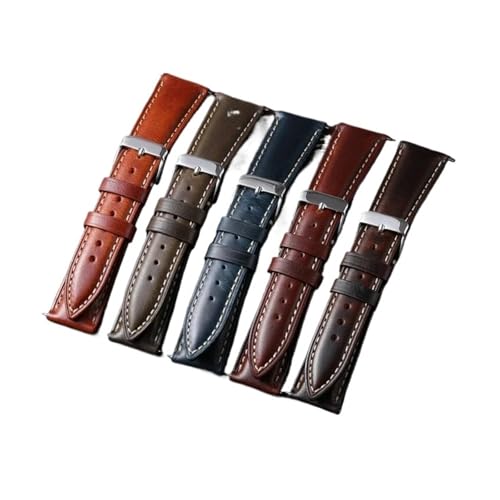 Correa de reloj de cuero genuino universal de liberacion rapida de 22mm 4