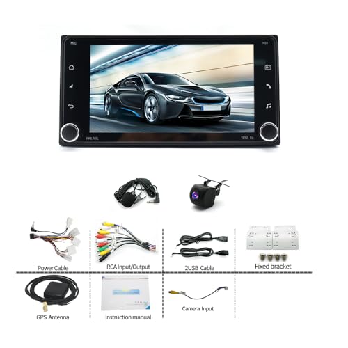 Radio para coche doble DIN con pantalla táctil 7 pulgadas miniatura 7