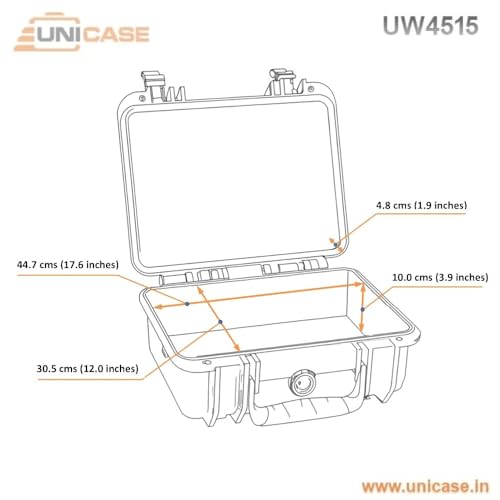 Image of UNICASE Heavy Duty Waterproof Protective Hard Shell Plastic Pelican case for Drones, Cameras & Accessories and Electronic Equipments Carry Case Empty (UW4515)
