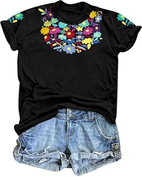 embroidery t shirt for women
