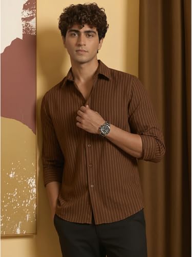 Image of DEELMO Men's Regular Fit Solid Soft Touch Textured Shirt || Casual, Formal and Bussiness Wear || (Available in Plus Size)