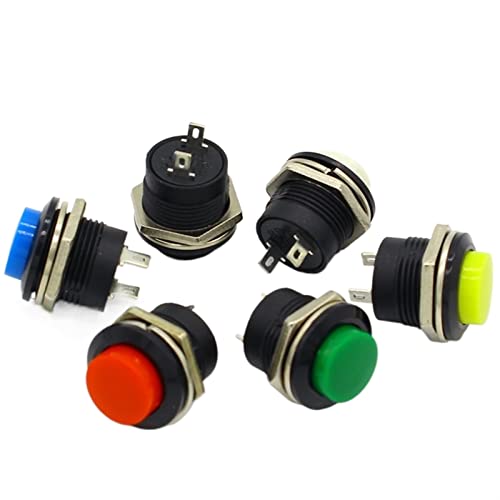 Bouton-poussoir 16mm momentané à retour automatique 6A pour contrôle électrique fiable