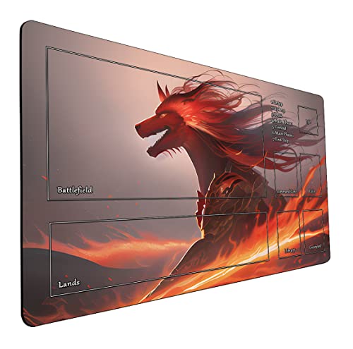 Mtg Compatible Tcg Playmat, Ai Painted 14" X 24" Collectible Card Game Playmat With White Line - Perfect For Magica Card And Board Games 9 #TOP8