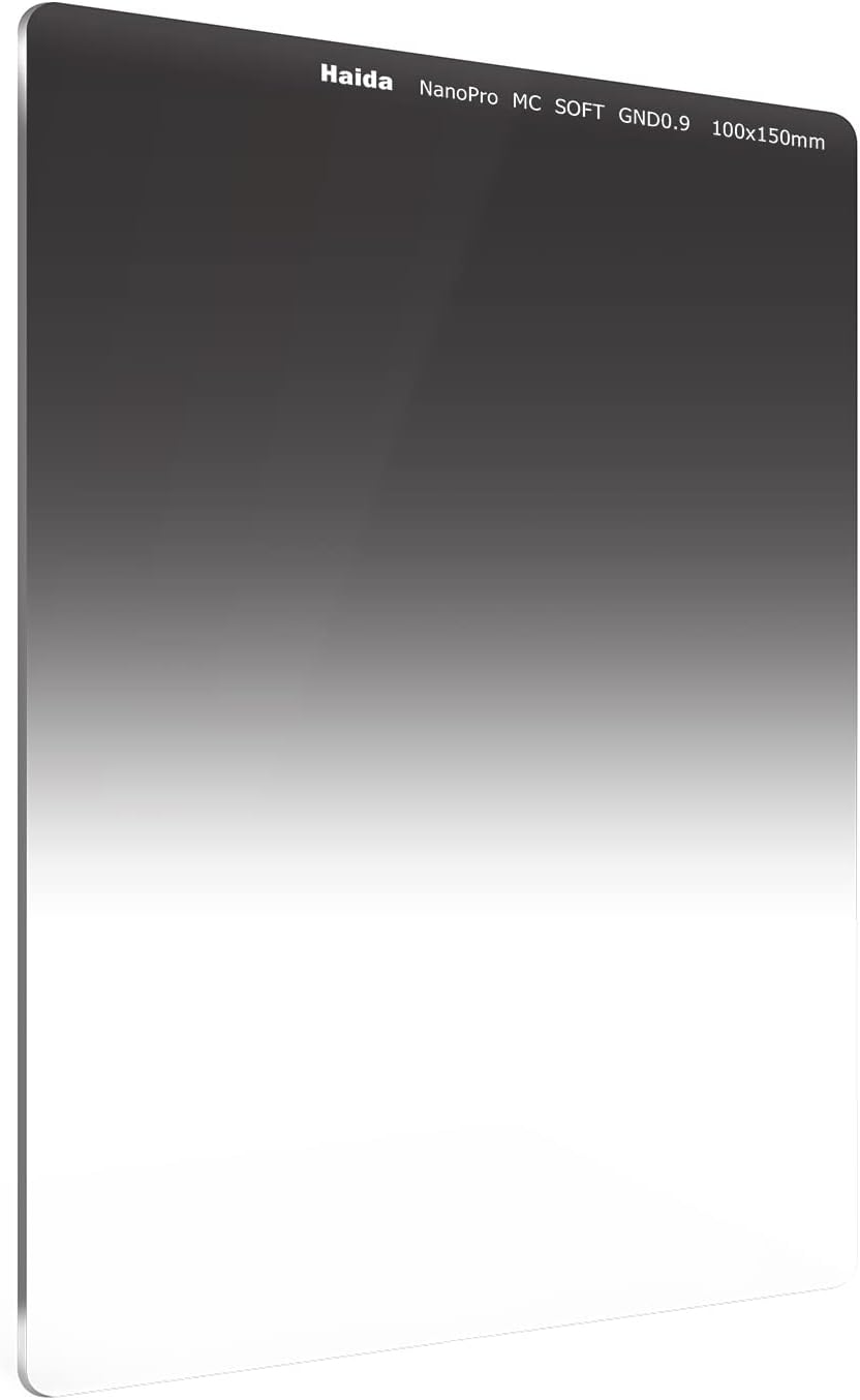 Haida Soft Edge GND 0.9 100 x 150mm Filter NanoPro Waterproof Scratch Resistant Nano Coating Optical Glass SLR Photographic Graduated Neutral Density Filter