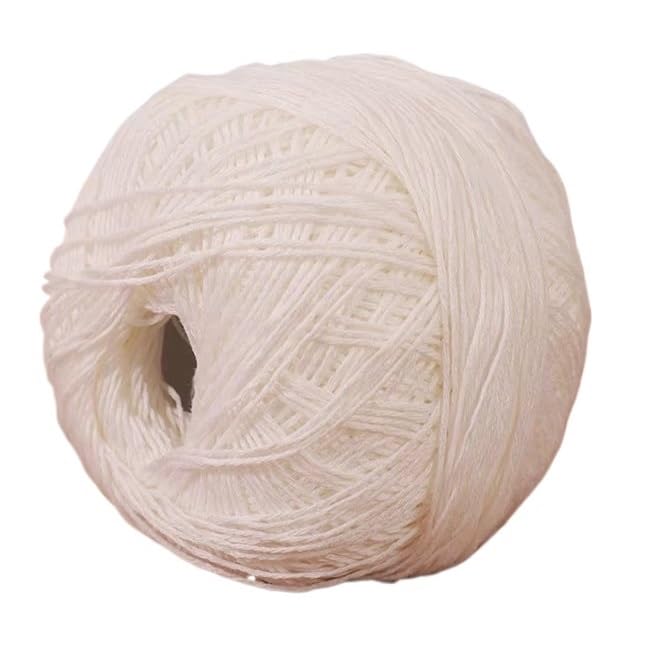 Fil lin en coton taille 6 d'une finesse rare pour ouvrages de dentelle et crochet