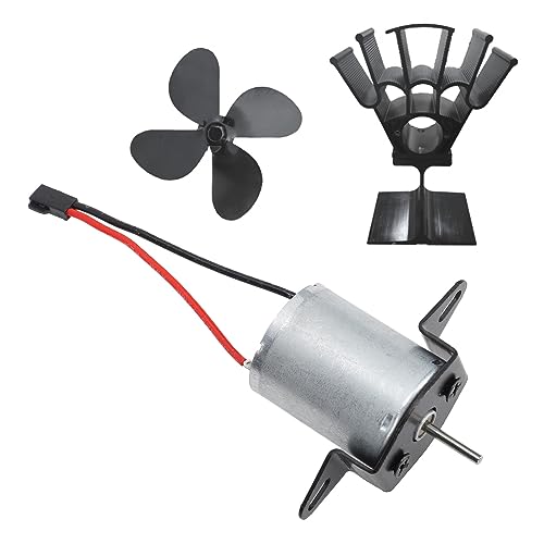 Motor de Ventilador para Chimenea Generador de Aluminio Motor de Hoja Accesorios para Ventilador de Chimenea Motor de Ventilador de Estufa Accionado Por Calor para Montaje de Ventilador de Chimenea