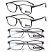 TERAISE Blue Light Reading Glasses Men 4-Pack Grey Computer Glasses Lightweight