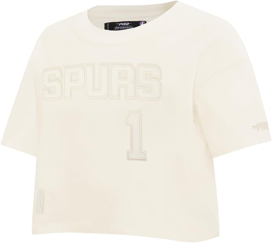 Pro Standard NBA Womens Womens NBA San Antonio Spurs Neutrals Player Short Sleeve Boxy Tee - Image 3