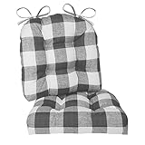 Photo Gallery klear vu cuscini per sedie in vimini per interni ed esterni, per mobili da patio, cucina e sala da pranzo, impermeabili, 48 x 45 cm, 2 pezzi (confezione da 1), grigio Photo Gallery klear vu cuscini per sedie in vimini per interni ed esterni, per mobili da patio, cucina e sala da pranzo, impermeabili, 48 x 45 cm, 2 pezzi (confezione da 1), grigio