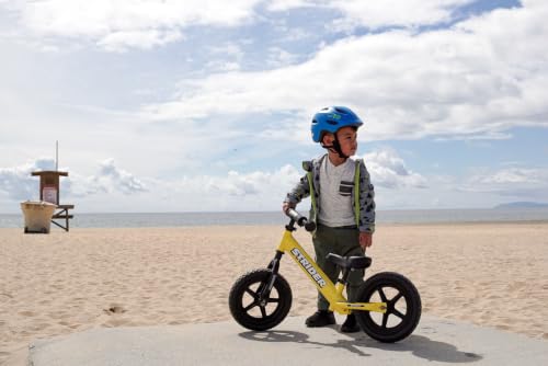 Image of Strider 12 Sport Bike, Yellow - No Pedal Balance Bicycle for Kids 1 to 4 Years - Includes Safety Pad, Padded Seat, Mini Grips, Flat-Free Tires-Easy Assembly, Tool-Free Adjustments