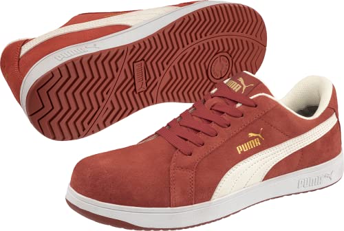 Image of Puma Women's Iconic Suede Composite Toe Industrial Shoe, Red Eh, 11