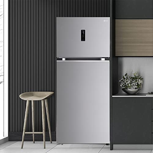 Image of LG 380 L 3 Star Frost-Free Smart Inverter Wi-Fi Double Door Refrigerator Appliance (GL-T412VPZX, Shiny Steel, Convertible & Door Cooling+, Gross Volume- 408 L)