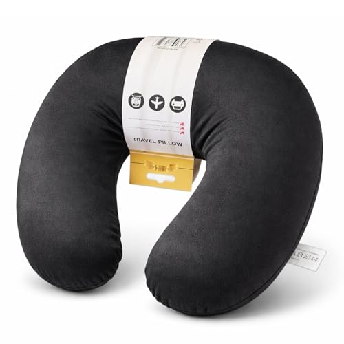 CELINO making your day Ergonomic Neck Pillow Head Support Soft Cushion Micro Bead Travel Office - BLACK