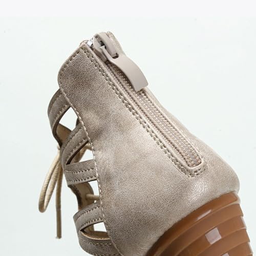 Sandals Women's Sandals Summer Mid Heel Vintage Sandals Slope Heel Sandals Sandal(A,38)3