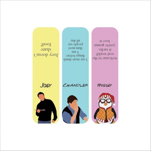 Image of Zesta Magnetic Bookmark Set of 7 | Aesthetic Book Mark for Reading | Cute Anime Bookmarks for Kids, Students | Book Accessories for Novels, Gifts for Readers(Friends Theme Bookmark, 9X2.5 Cms)