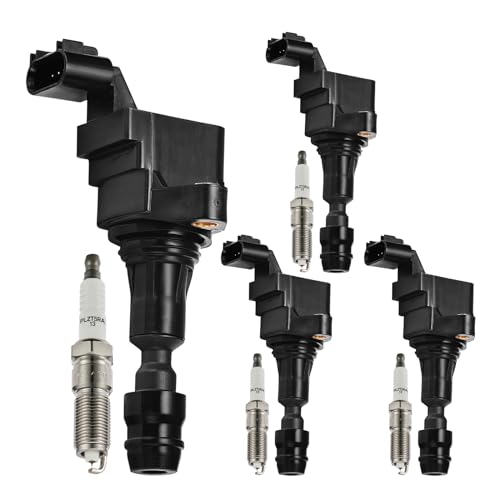 Image of UF491 Ignition Coil Pack & XP5263 Spark Plug Kit - Misfire Fix for Chevy Cobalt HHR Malibu Captiva, for Buick LaCrosse Regal 2.0L 2.4L L4 - Replaces D522C 12578224 (4PCS)