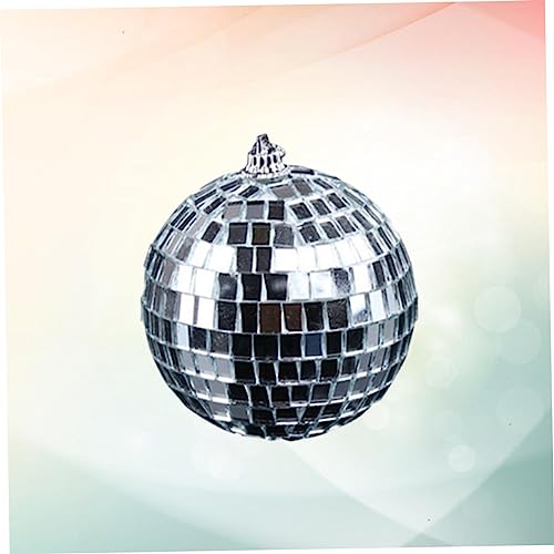 1 unidad de bola espejada plateada para decoración en fiestas, bodas, Navidad y eventos festivos; construcción sólida para una impresionante reflexión de luz miniatura 4