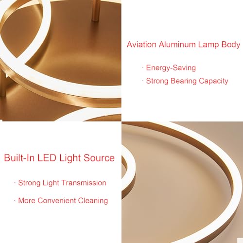Lampe de plafond LED dimmable et télécommandée pour chambre