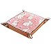 Ledertablett für Damen, Schmuckkästchen, Schmuck, Make-up, Organizer, Auffangtablett für Schreibtisch, Kommode, Nachttisch, rosa Hase, Osterhase, Blumenmuster