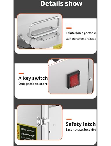Cortadora y picadora eléctrica de vegetales en acero inoxidable miniatura 4