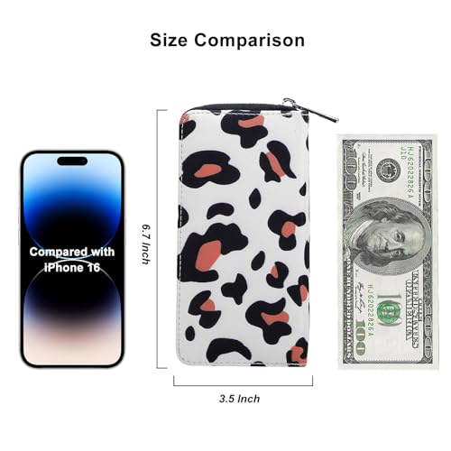 Image of Cellphone Wallet for Women Dual Zipper Long Purse with Removable Wristlet