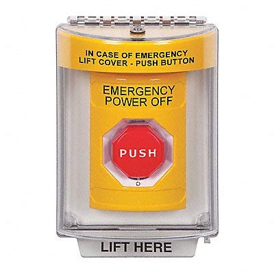Safety Technology International Emergency Power Off Push Button 2-7/8 D