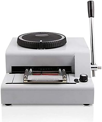 YUNSHINE Embossing Machine 72 Characters Card Embosser for Card Making PVC Card Embosser Stamping Machine Manual for ID VIP Card (72C)