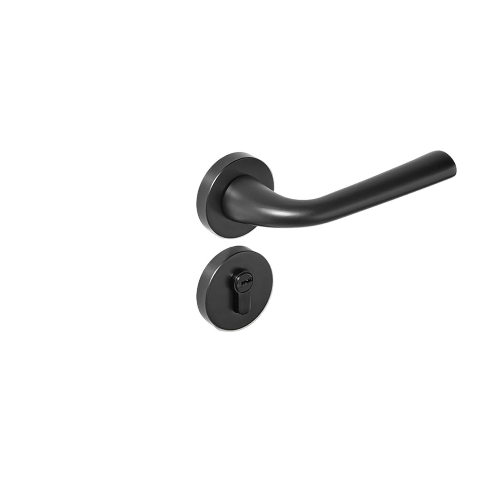 Serrure de porte de chambre à coucher intérieure noir mat pour ambiance zen
