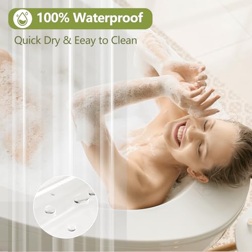 Seenus PEVA Clear Short Shower Curtain Liner 60 x 66 inch, Transparent Shower Liner Weighted with 3 Large Magnets, Bpa-Free Waterproof Plastic Shower Curtain for Bathroom by Seenus - Used condition - Image 5