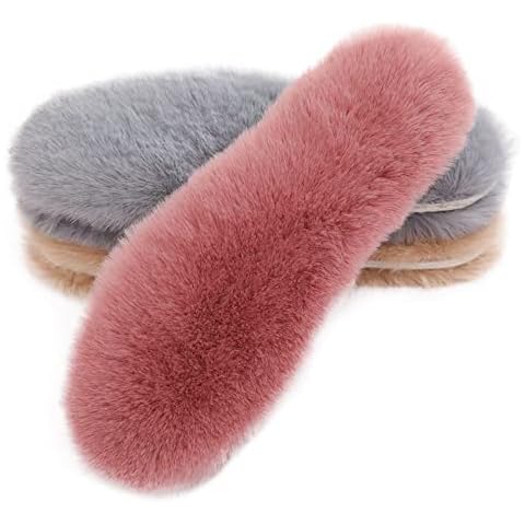 5 Pairs 5 colors Insoles Sheepskin Lambswool Blended Shoe Insoles for Women Men Warm Think Fuzzy Wool Shoe Insoles Thick Sheepskin Fleece Insoles Cover
