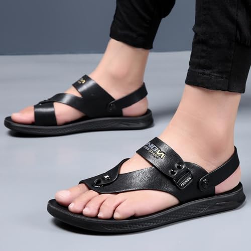 Men's Beach Sandals Summer Lightweight Ring Toe Bunion Flat Slippers, Casual Soft Non-Slip Foot Correction Men's Beach Sandals for Plantar Fasciitis3