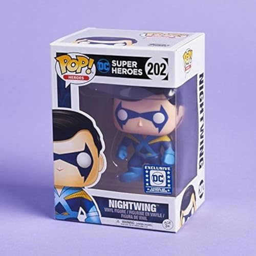 Funko Pop! DC Super Heroes Legion of Collectors - Classic Teen Titans Nightwing #202 Vinyl Figure (Bundled with Pop BOX PROTECTOR CASE)