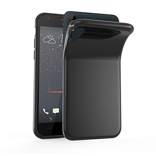Cadorabo Case Compatible with HTC Desire 10 Lifestyle/Desire 825 in Black - Shockproof and Scratch Resistant TPU Silicone Cover - Ultra Slim Protective Gel Shell Bumper Back Skin