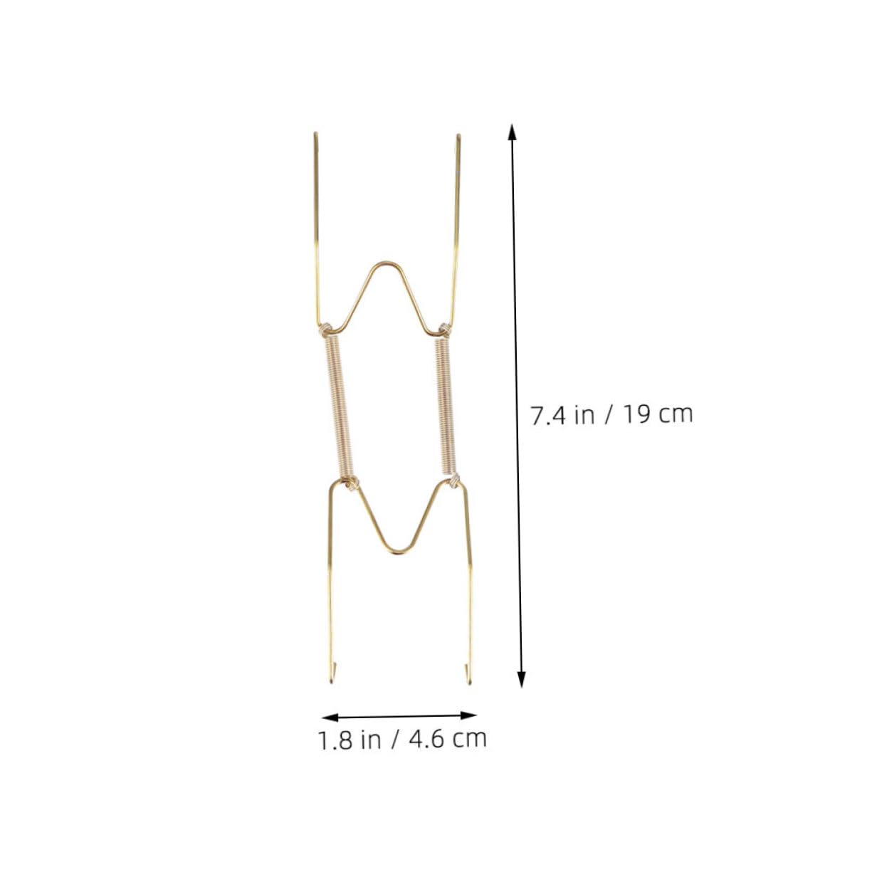 DECHOUS 8pcs Vintage Steel Plate Hanging Hooks Invisible Spring Hangers for Wall Decor Small Plate Holder for Kitchen Dining Living Room