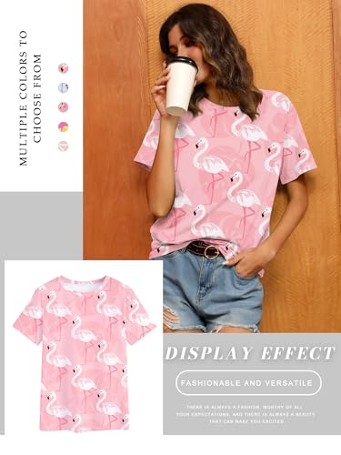 Womens Tie Dye Shirt Short Sleeve Crewneck Casual Loose Cute Tops Color-Block Pullover Sweatshirt3