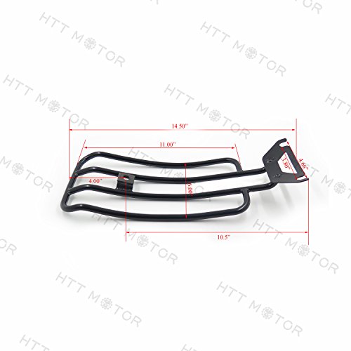 Httmt Mt239- Motorcycle Black Steel Rear Shelf Fender Rack Plated Luggage Shelf Compatible With Harley Electra Glide Classic/Electra Glide Standard/Electra Glide Ultra Classic/Road Glide #TOP1