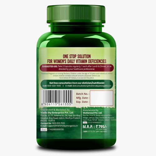 Himalayan Organics Whole Food Multivitamin For Women With Vitamin B1, B2, B3, B5, B6, B7, B9, B12, C, D, E, Calcium, Magnesium, Zinc | Smooth Digestion | Good For Brain & Bone... - Image 2