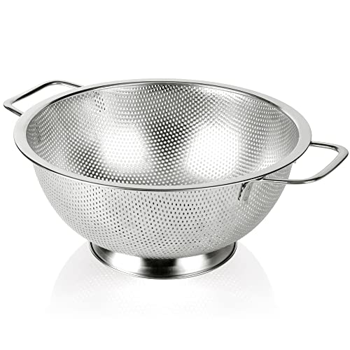 Image of Gulex Colander Stainless Steel 5-Quart, Strainer Kitchen, Dishwasher Safe