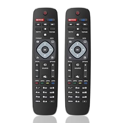 (2-Pack) for Philips TV Remote Replacement, Compatible with All Philips LED/LCD/HDTV/UHD Smart TVs (NH500UP)