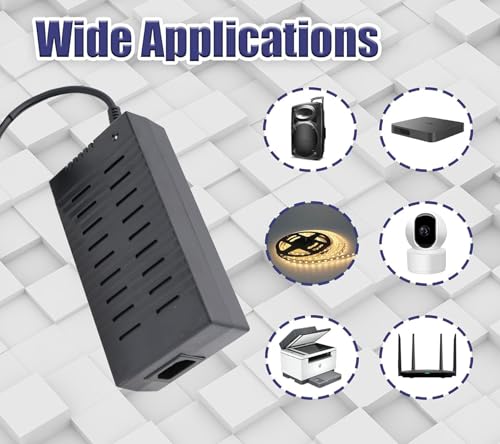 DIGISHUO DC 48V 5A 240W Power Supply Adapter Transformer Switch AC 110V/240V to DC 48V 5A Switching Converter LED Driver for LED Strip Light CCTV Camera Security System3