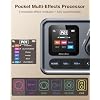 Multi Effects Guitar Processor, ANN Amp Modeling & IR Cabinet Simulation, 80 Presets, Clip-on Design, USB OTG Audio Interface Portable Effects Processor for Electric Guitar & Bass