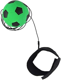 لعبة كرة بسوار معصم، كرة رياضات بأشكال كرة القدم وكرة السلة والبيسبول مربوطة بخيط من المطاط المرتد للحفلات والتمارين واللعب، مناسبة للأولاد والبنات، أخضر (بحجم 4.8 سم)