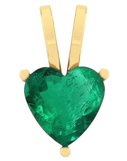 LMDLACHAMA7.00 Ratti /6.25 Carat Natural Emerald Heart Shape Pendant/Locket Panchdhatu Gold Plated For Girl And Women's