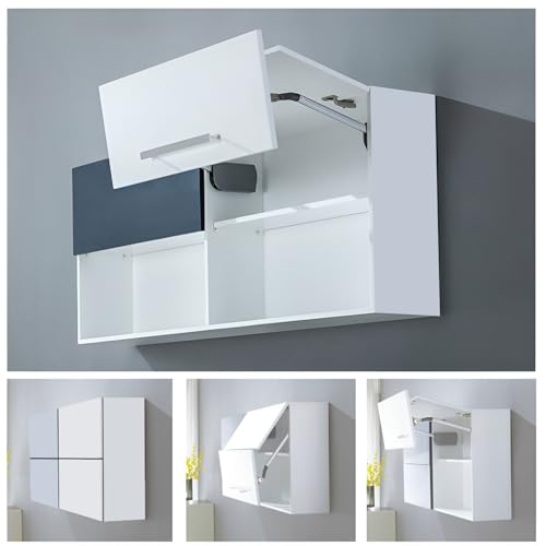 Image of Volo Hydraulic Bi-Fold Pneumatic Two Door Cabinet Hinge Support Lift Up, Verticle Two Door Pneumatic Mechanism Hinges.
