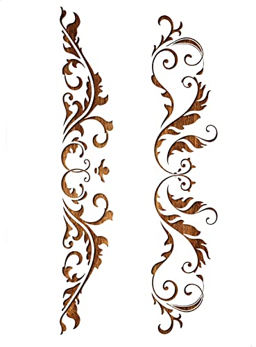 Pochoir A4 en plastique mylar 2 frises baroque