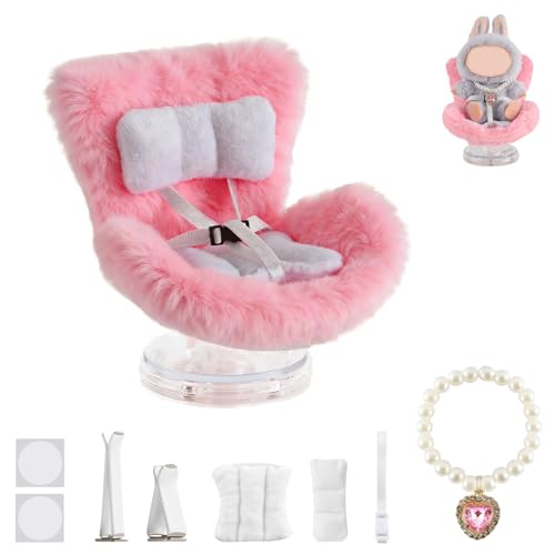 SYFLHYP Cute Doll Car Seat Accessories for Labubu & 4 in-7 in Dolls