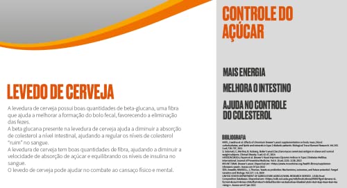 Levedo de Cerveja, Saccharomyces Cerevisae, Sem sabor, Katiguá, 60 Cápsulas de 500mg, Laranja