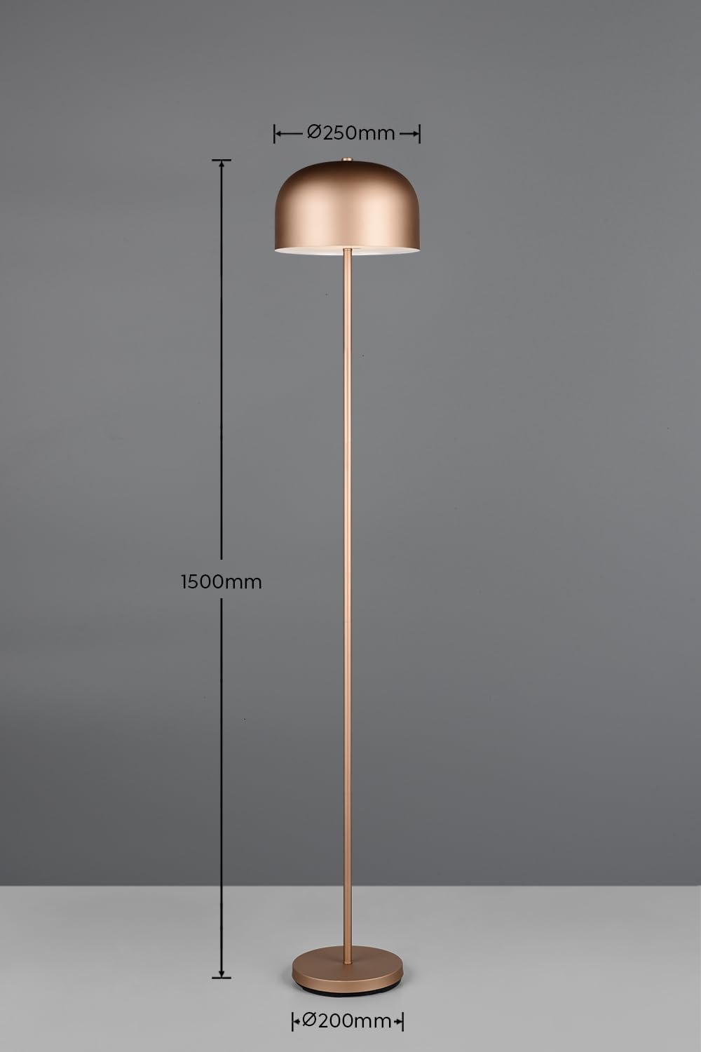 Reality Leuchten lampa stojąca LED z akumulatorem Jeff R49151165, metalowa kawa, w zestawie 2,5 W LED