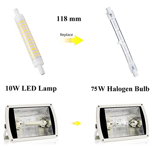BAOMING R7S Bulb 118mm LED Dimmable 230V 900lm 2700K Warm White 75W Equivalent Energy Saving Liner Bulbs 10W LED Floodlight J118 Security Light Bulb, 2 Pack - Image 3