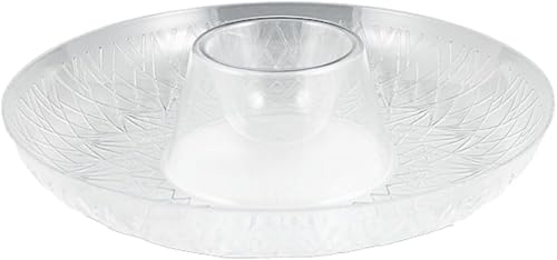 Crystalware - Bandeja de plástico transparente para sombreros (1 unidad), diseño impresionante, plato perfecto para aperitivos, aperitivos y